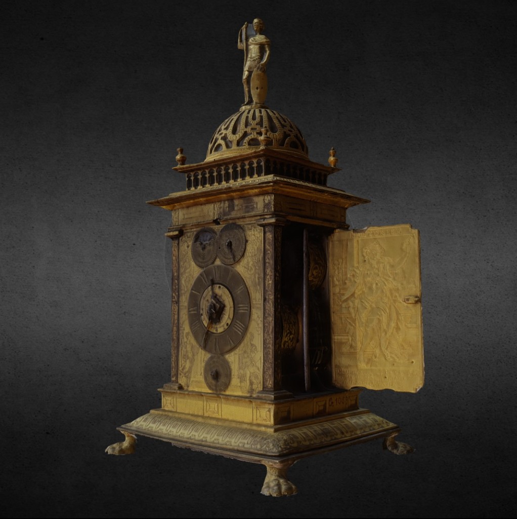 Table clock engraved with Allegories of the Liberal Arts preview image 1
